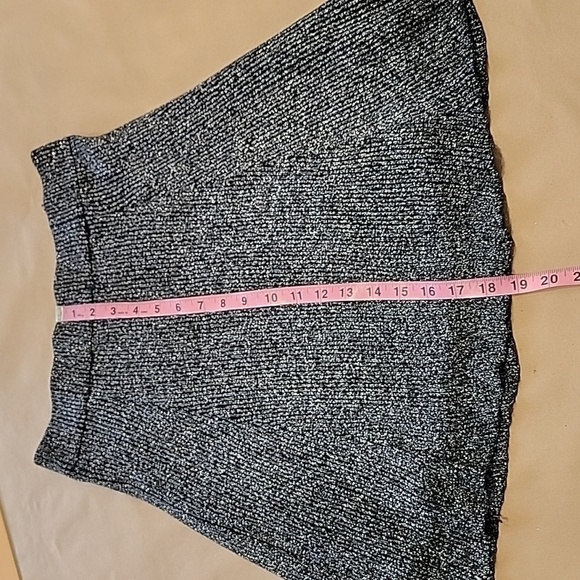 Xhilaration Size S Black with Silver Metallic A Line Swing Skirt, GUC - Picture 5 of 9